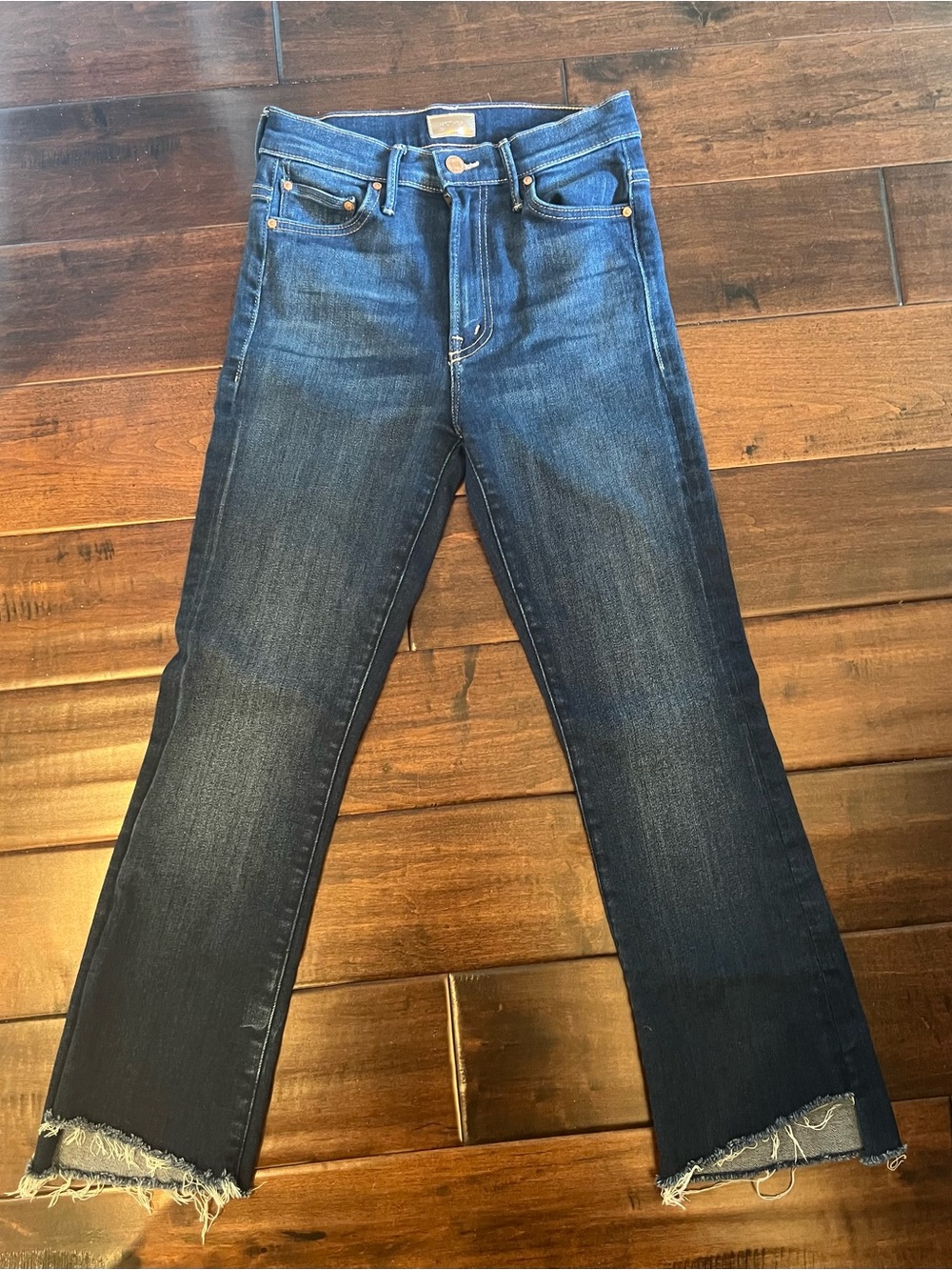 Women's Mother Denim. Insider Crop Step Fray.